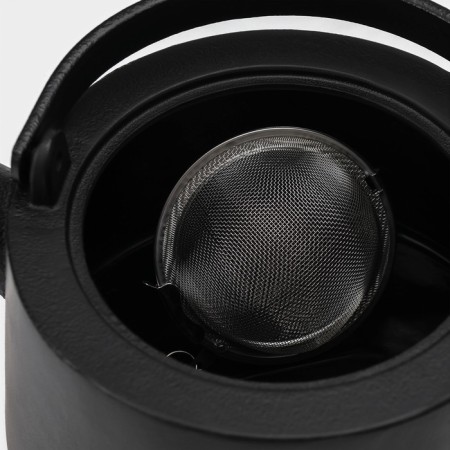 Cast iron kettle with enameled coating inside Magma "Saigon", 1.1 l, with sieve-6