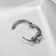 Piercing in the ear "Ring" with a hitch, d = 12 mm, color silver