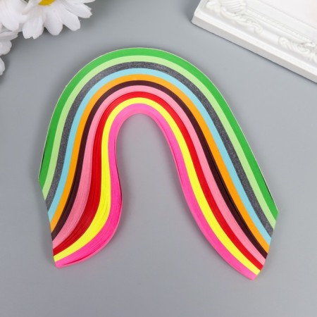 Strips for Quilling "Color" (set of 250 strips) mix width 0.9 cm length 24 cm-3