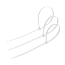 Хомут нейлоновый ТУНДРА krep для стяжки, 9х450 мм, белый, в упаковке 100 шт.