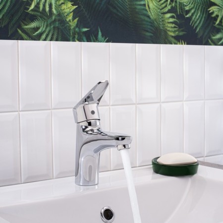 BouOU B8282-1 shell mixer, pour 126 mm, single-leaf, brass, chrome-3