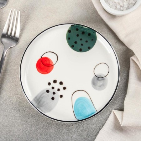 Ceramic plate "Orphism", D = 15 cm