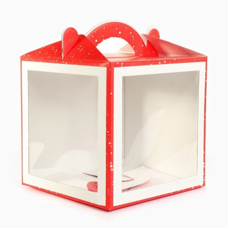 Confectionery box with a window, a chest, a “miracle” 20 x 20 x 20 cm, New Year-3