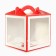 Confectionery box with a window, a chest, a “miracle” 20 x 20 x 20 cm, New Year