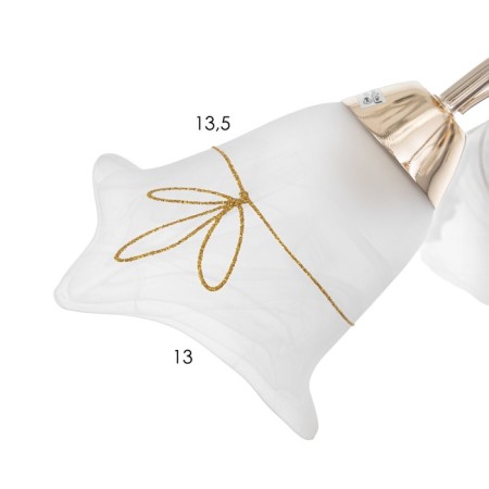 Chandelier Ceiling relic 5x40W E27 gold 60x60x30 cm-5