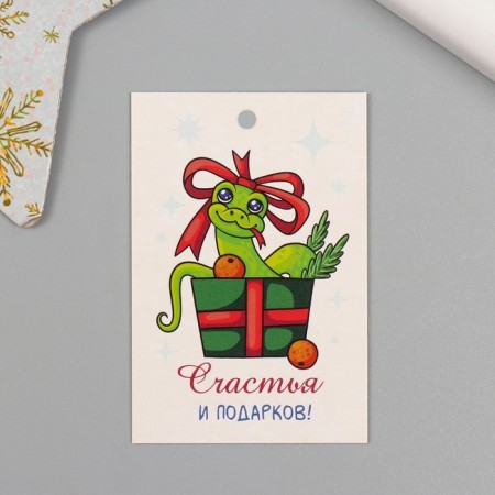 Cardboard Biro "mischief in the new year!" set 10 pcs (5 types) 4x6 cm-2