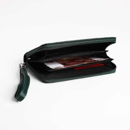 Women's wallet with lightning, green color-3