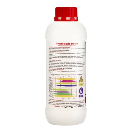 Fertilizer for hydroponics "Grobro" PH Down, 500ml-1