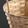 Wicker basket, bamboo, natural color, long handle