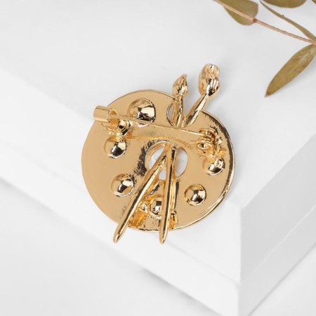 Palette "Paints" brooch, color in gold-1