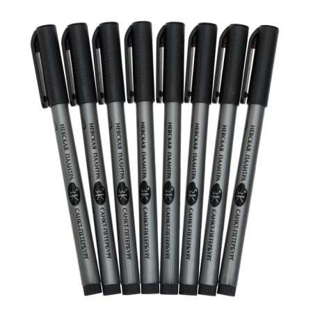 Artistic set for drawing 32 items, ZHK "Sonnet" (gouache 17 colors + Liners 8 pieces + related materials) in plastic boxing-2