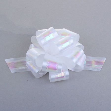 Бант-шар №5 перламутровый, цвет белый-3