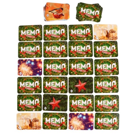 Board game Memo "New Year", suspension on the Christmas tree as a gift-7