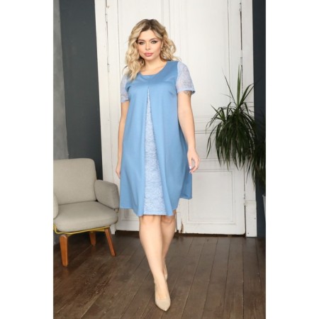 Women's dress, size 52, blue color-9
