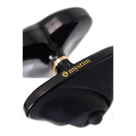 Vibrator Mystim Heart os Desire with electrical stimulation, 6.7 cm, silicone, black color-4
