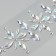 Stick plastic rhinestones "Flowers" silver 25x8.5 cm