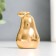 Souvenir ceramics "pear" gold 3.4x3.4x5.5 cm