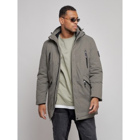 Extensive male winter park, size 58, gray color-6