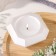 Candle "Square" in the candlestick with beveled corners is small, 9x3.5cm, white mother of pearl