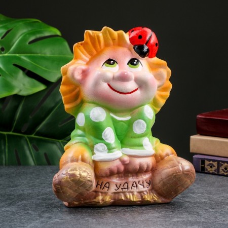 Копилка "Кузя" зеленая, 25см-4