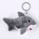 Soft toy "Shark" on a key fob, 10 cm, color gray color