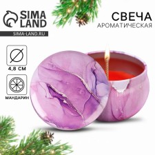 The aromatic candle in the bank “Everything will come true”, the aroma of mandarin, 6 x 6 x 4 cm.