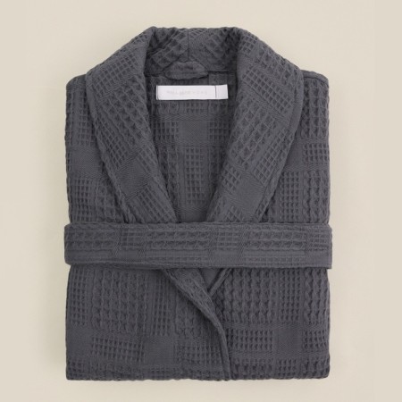WALE Women's bathrobe SL Home: Chess "Grig Sandre", size XL, 100% cotton, 340 g/m2-10