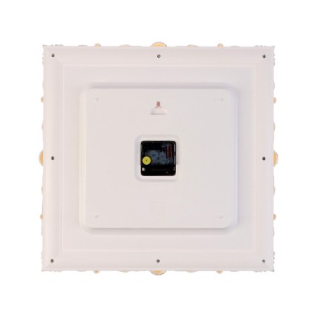 Watch wall, interior "hut", 38 x 38 cm, silent, white gold-4