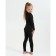 Children's thermal underwear (longshit, leggings) Black color, height 128 cm