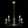 Suspended EVOLUCE lamp. Sle1117-203-05. Attic. 5x40 watts, E14, 65x65x40 cm, golden color