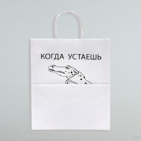 Gift package with jokes, "when you get tired of being a bunny", white, 24 x 14 x 28 cm-1