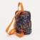 Baby backpack on lightning, external pocket, blue/orange color
