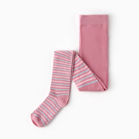 Pantyhose baby kaftan "strip" 116-122 cm, pink color