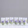 Set for juice with tray "Iris" Art painting, 6 glasses 1250/200 ml, white mats