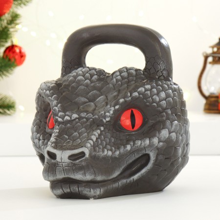 Pig a piggy bank "Giry Snake" Gray Stone, 20cm-1