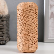 Knitting cord 100% polyester 1mm 200m/75 ± 10g (05 pink-beige)