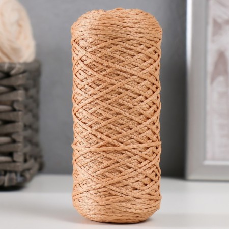 Knitting cord 100% polyester 1mm 200m/75 ± 10g (05 pink-beige)