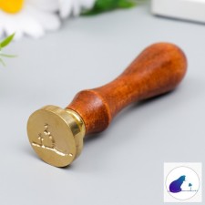 Printing for wax with a wooden handle 