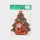Decorative sticker "Grandfather Frost and Christmas tree" 23x21 cm