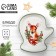 New Year! Ceramic dish "New Year's fairy tale", 20x17.5x3 cm, white color
