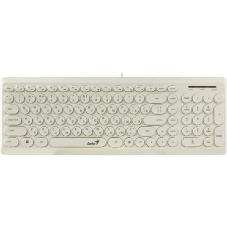 The keyboard Genius Slimstar Q200, wired, membrane, 101 key, USB, white-1