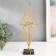 Souvenir interior metal, glass "Geometric rhombus" gold 28x13x13 cm