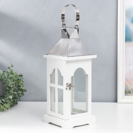 Climbing tree "Lantern - the veranda of the arch" White and silver set 2 pcs 36x14x14, 52x20x20 cm-1