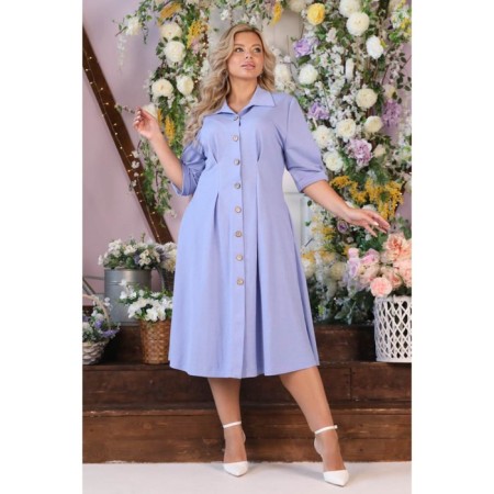 Women's dress, size 52, blue color-6