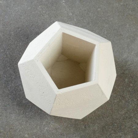 Kashpo pentagon 12 x 9 cm white-3