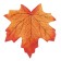 Decor "Autumn sheet", set of 50 pcs, orange color