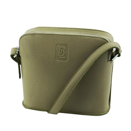 Bag women, genuine leather, green 19x4.5x17 cm