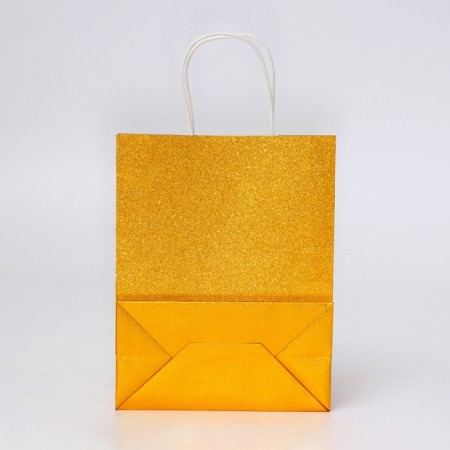 Paper gift package with gold glitter, 21 x 11 x 27 cm-2