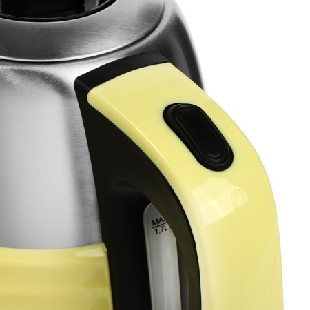 Electric kettle Willmark WEK-1738PSST, plastic, Metal flask, 1.7 l, 2200 watts, yellow-2
