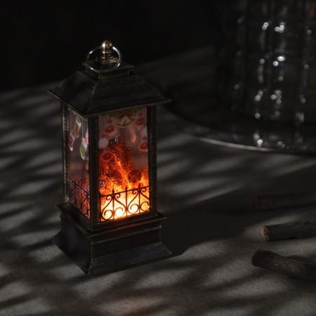 LED figure "fireplace with socks" 5.5 × 13 × 5.5 cm, plastic, batteries AG13x3, glow warm white